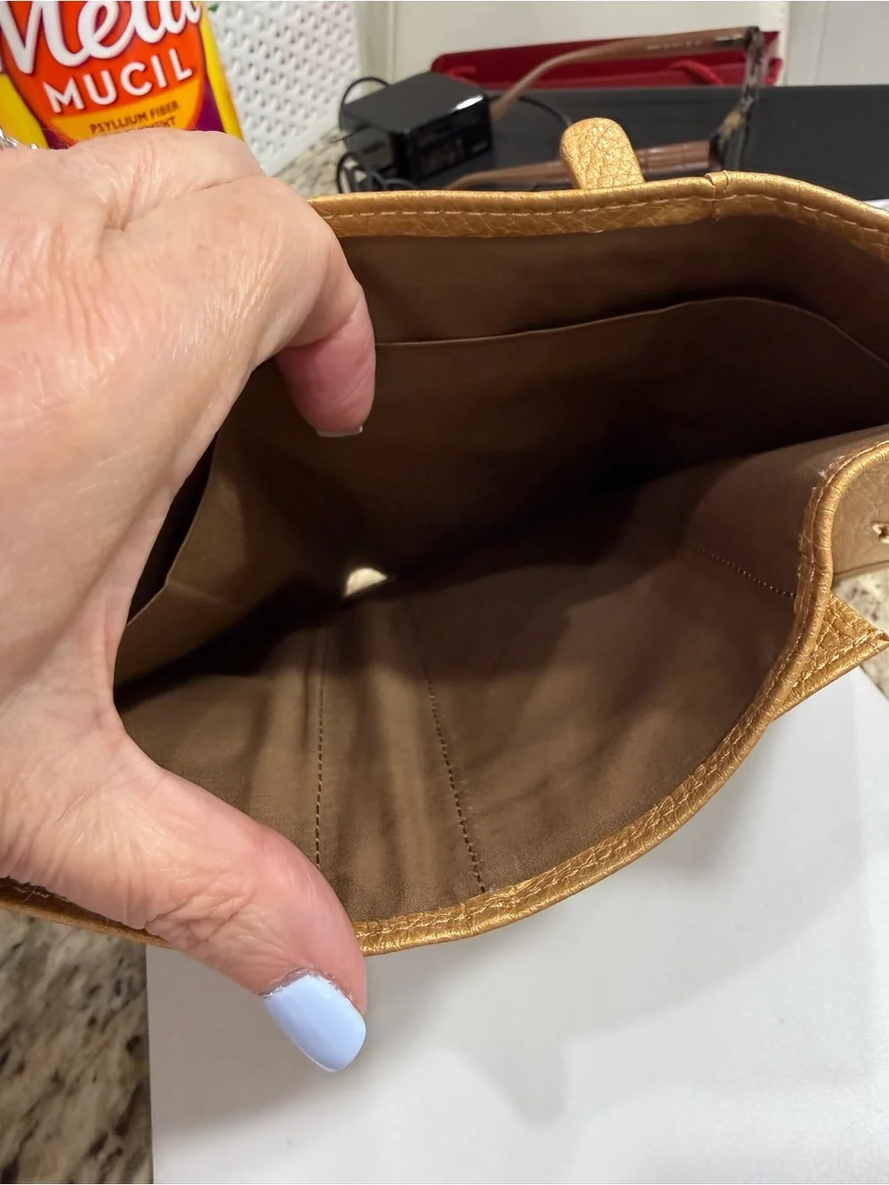 Bosca New Gold Leather Women’s Wallet - Stylish Folded Clutch